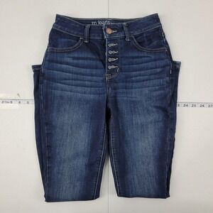 Maurices M Jeans high rise slim skinny button fly size XS R 2202‎ womens 26x30